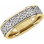 Celtic-Inspired Comfort-Fit Half Round Band