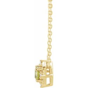 Birthstone Halo-Style Necklace
