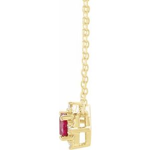 Birthstone Halo-Style Necklace