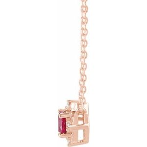 Birthstone Halo-Style Necklace