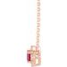 Birthstone Halo-Style Necklace