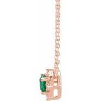 Birthstone Halo-Style Necklace