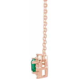 Birthstone Halo-Style Necklace