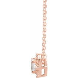 Birthstone Halo-Style Necklace