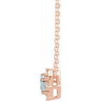 Birthstone Halo-Style Necklace