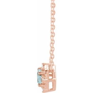 Birthstone Halo-Style Necklace