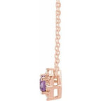 Birthstone Halo-Style Necklace