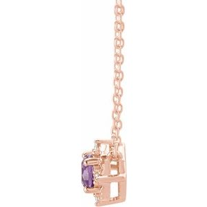 Birthstone Halo-Style Necklace
