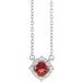 Birthstone Halo-Style Necklace