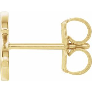 Single Initial Earring