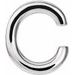 Single Initial Earring