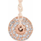 Pavé-Style Ball Necklace or Pendant