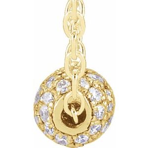 Pavé-Style Ball Necklace or Pendant