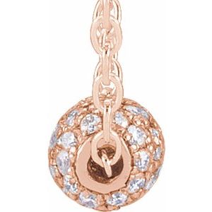 Pavé-Style Ball Necklace or Pendant