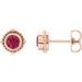 Beaded Halo-Style Stud Earrings