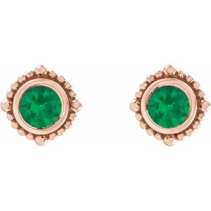 Beaded Halo-Style Stud Earrings