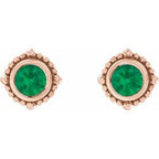 Beaded Halo-Style Stud Earrings