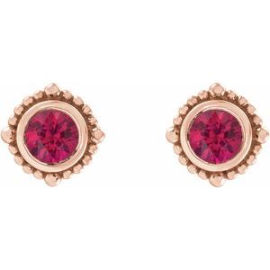 Beaded Halo-Style Stud Earrings