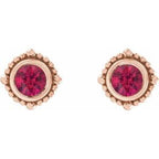 Beaded Halo-Style Stud Earrings