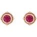 Beaded Halo-Style Stud Earrings