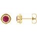 Beaded Halo-Style Stud Earrings