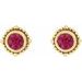 Beaded Halo-Style Stud Earrings