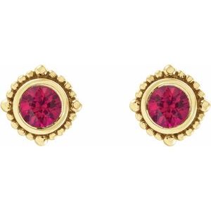 Beaded Halo-Style Stud Earrings