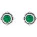 Beaded Halo-Style Stud Earrings