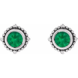 Beaded Halo-Style Stud Earrings