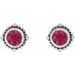 Beaded Halo-Style Stud Earrings