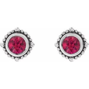 Beaded Halo-Style Stud Earrings
