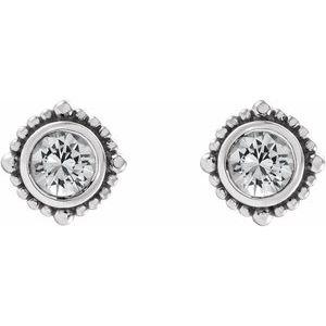 Beaded Halo-Style Stud Earrings