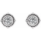 Beaded Halo-Style Stud Earrings