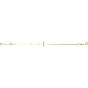 Youth Sideways Cross Bracelet