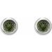Round Micro Bezel-Set Stud Earrings