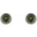 Round Micro Bezel-Set Stud Earrings