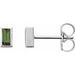 Straight Baguette Bezel-Set Stud Earrings