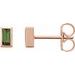 Straight Baguette Bezel-Set Stud Earrings