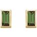 Straight Baguette Bezel-Set Stud Earrings