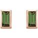 Straight Baguette Bezel-Set Stud Earrings