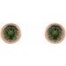 Round Micro Bezel-Set Stud Earrings