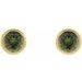 Round Micro Bezel-Set Stud Earrings