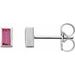 Straight Baguette Bezel-Set Stud Earrings