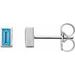 Straight Baguette Bezel-Set Stud Earrings