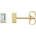 Straight Baguette Bezel-Set Stud Earrings