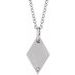 Engravable Rhombus Necklace or Pendant