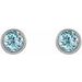 Round Micro Bezel-Set Stud Earrings