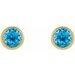 Round Micro Bezel-Set Stud Earrings