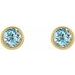 Round Micro Bezel-Set Stud Earrings