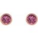 Round Micro Bezel-Set Stud Earrings